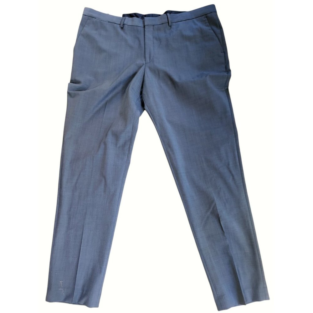 NWT EXPRESS Men's Gray Wool Extra Slim Stretch Dress Pants Size 42 x 34